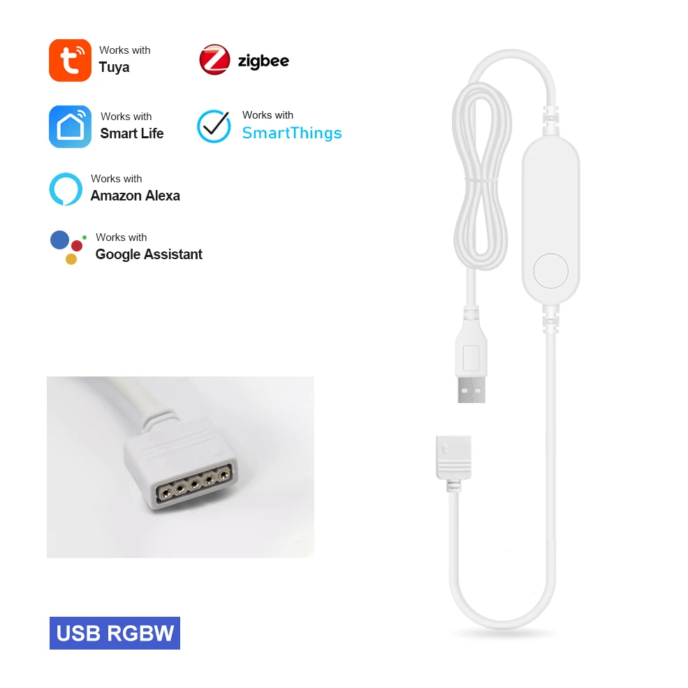 DC5V 12V 24V RGB RGBW RGBCW Zigbee 3,0 Controller 4PIN 5PIN Tuya LED Streifen Controller Dimmer Arbeit mit Alexa Google SmartThings