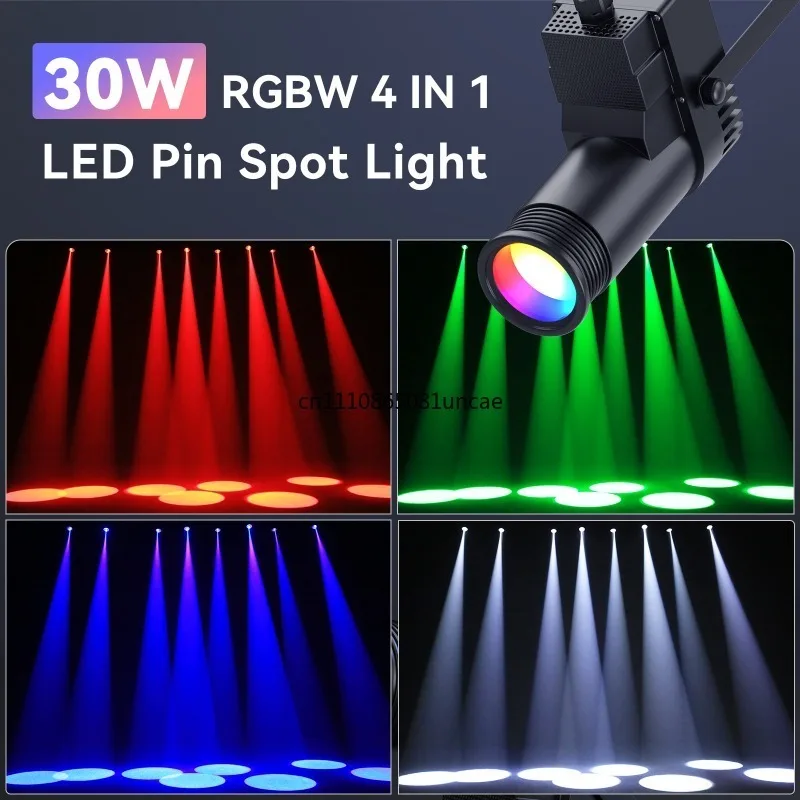 30WLED four-in-one full color DMX512 spotlight, mirror glass ball light bar beam of light led rain light spotlight