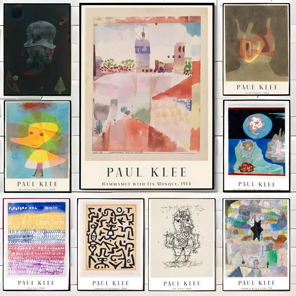 Schweizer abstrakter Kunstdruck P-Paul Klee Poster Wandkunstdruck Poster Dekoratives Wandbild Heimdekoration Geschenk Ungerahmt