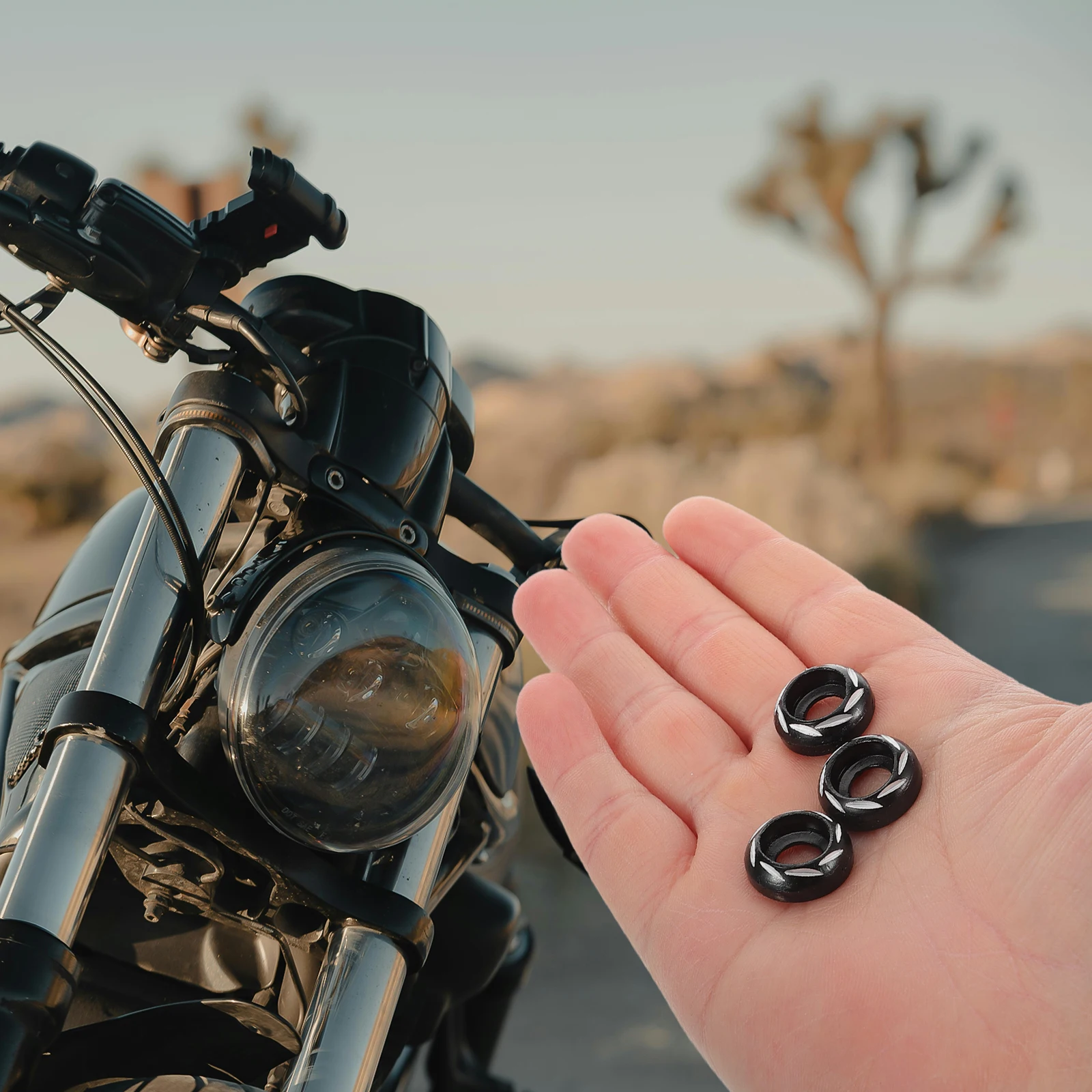 

20 Pcs Motorcycle Screw Gasket Decorative Motorbike License Plate Hardware Refit Bolts Screws Aluminum Alloy Car Fasteners Kit