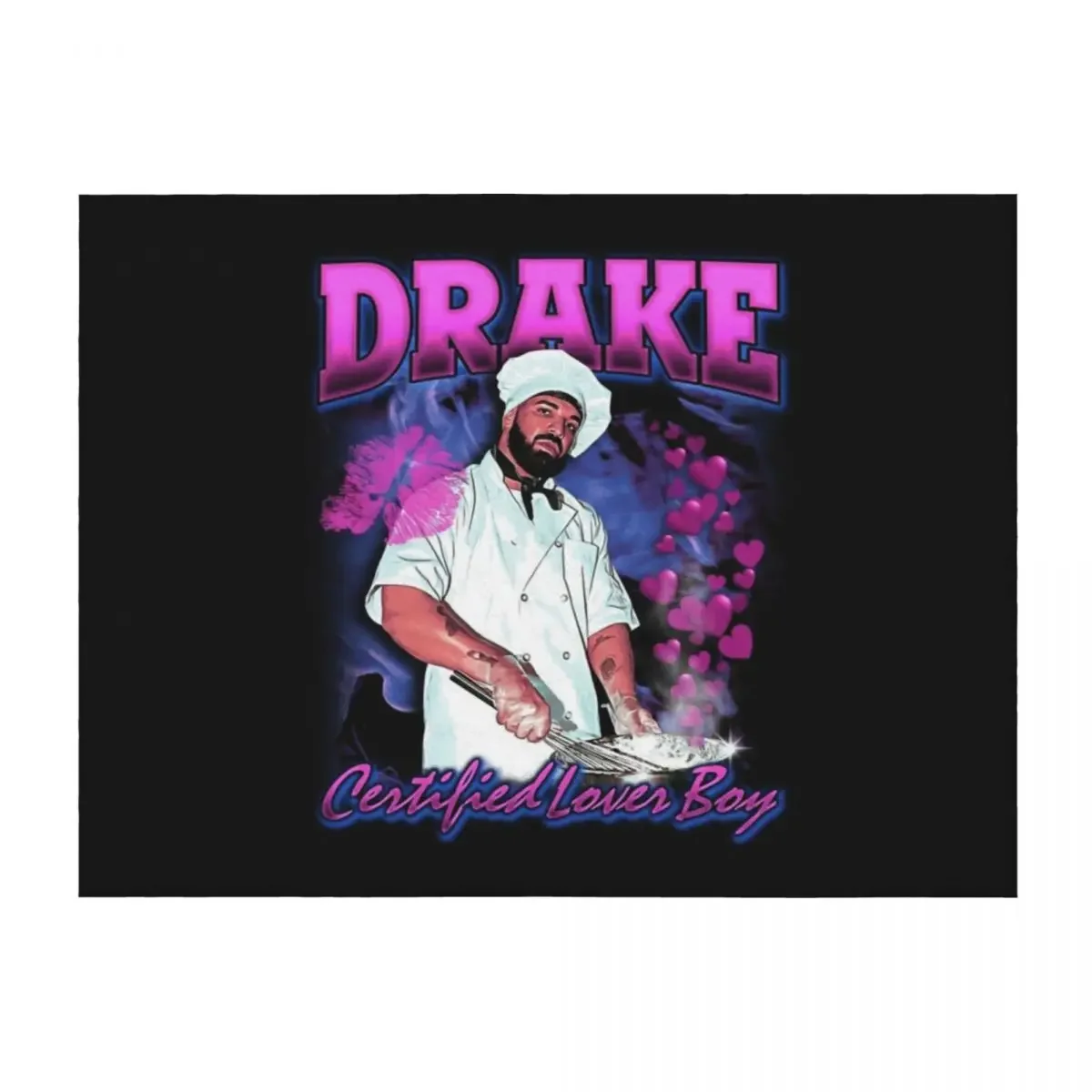 

Drake CLB Vintage 90s Bootleg Design Throw Blanket Decoratives Cute Plaid Beautifuls Blankets
