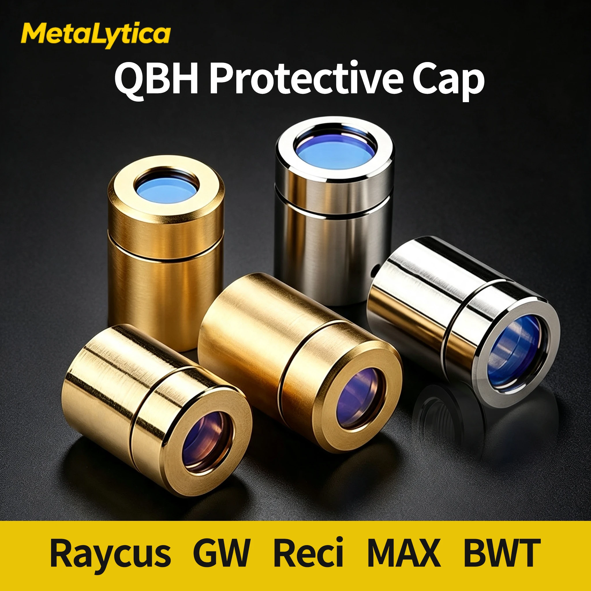 Raycus Max Reci Laser Source QBH Protective Lens D12.9 H9.4 D12.8 H16 Optical Fiber QBH Lens for Max Laser Cutting Machine