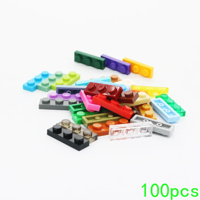 100PCS MOC 3623 Plate 1x3 Building Blocks Kit High-Tech Board Light Panel Bricks Particle Idea Toys Children Birthday Kid Gifts