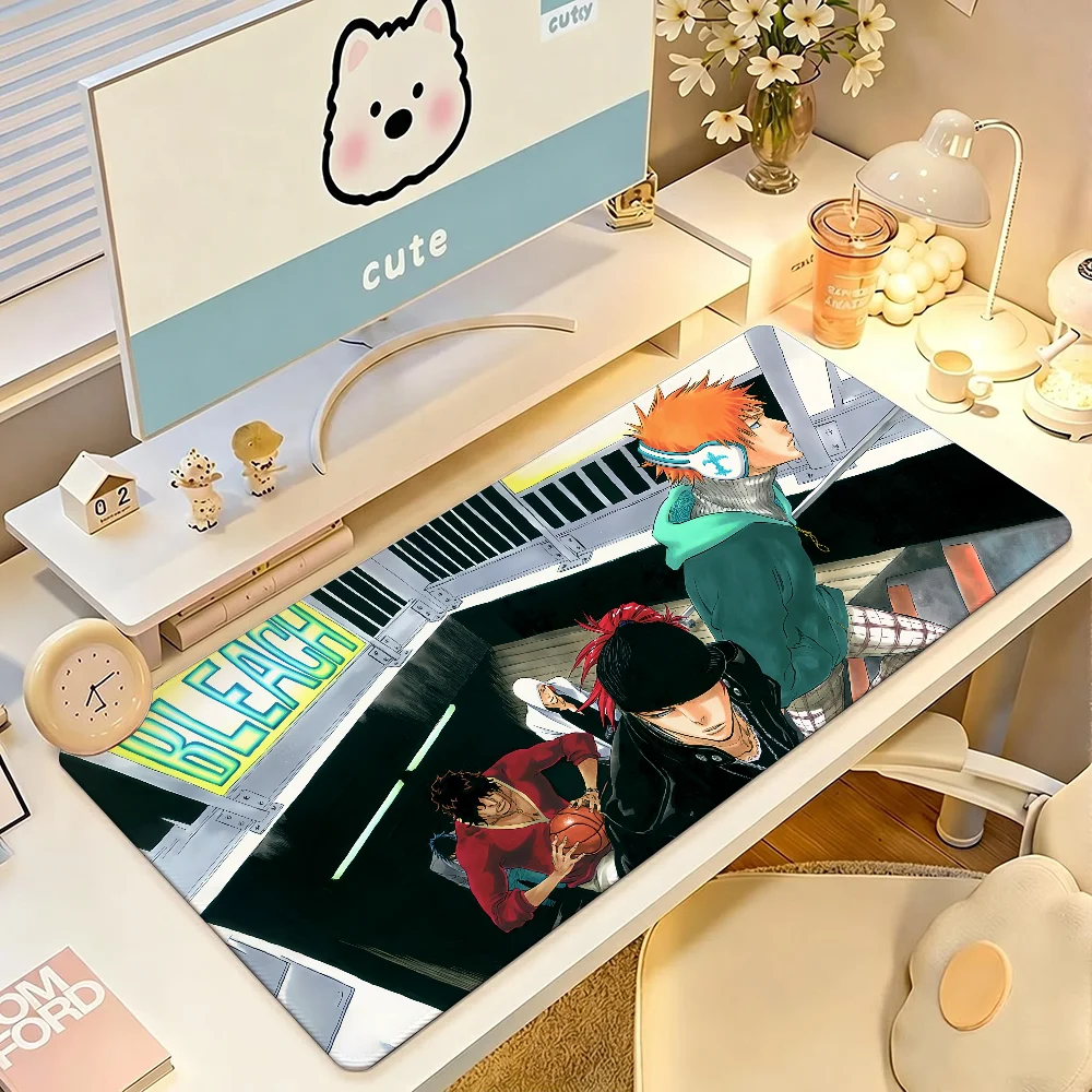 Anime B-Bleach Mouse Pad Large Non-Slip Waterproof Mat Stitched Edge Keyboard Pad for Gaming Daily Office