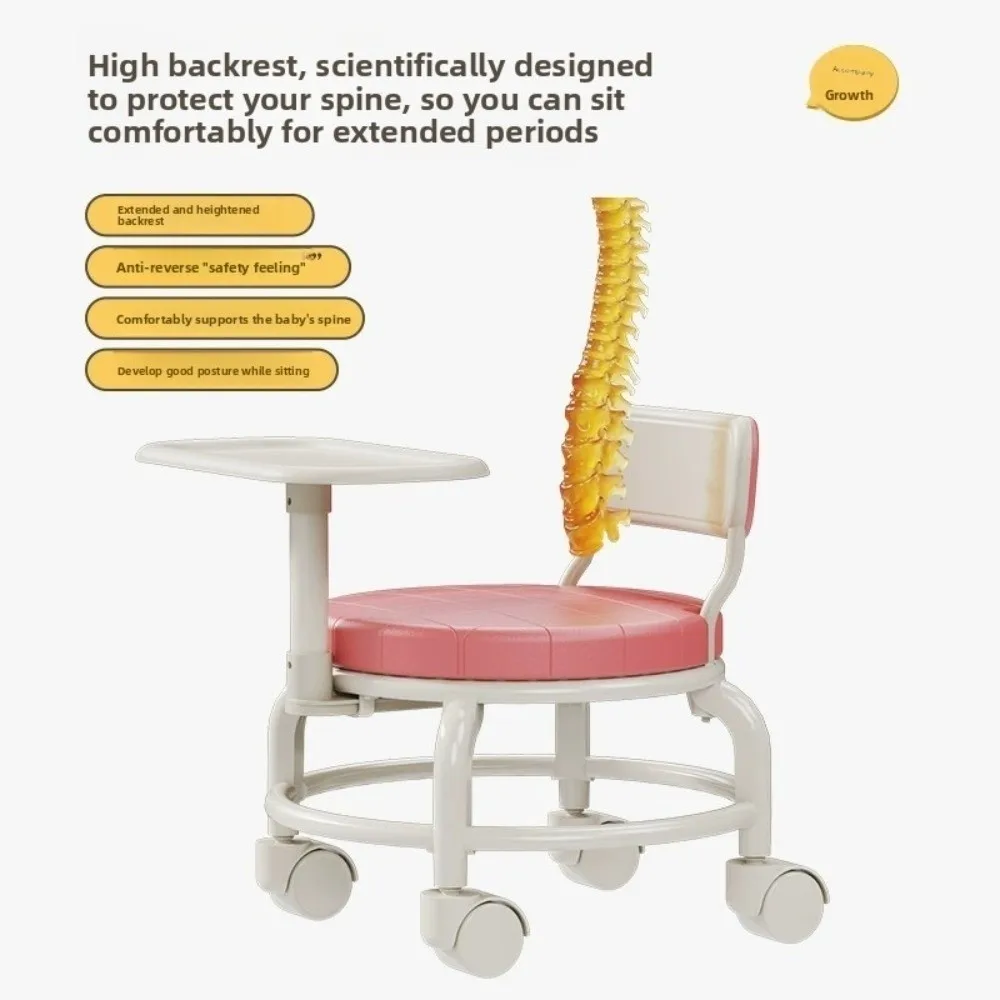 Multi Purpose Universal Caster Wheels Unisex Seat Safe Booster Seat Dining Chair Adjustable Small Pulley Stool Household