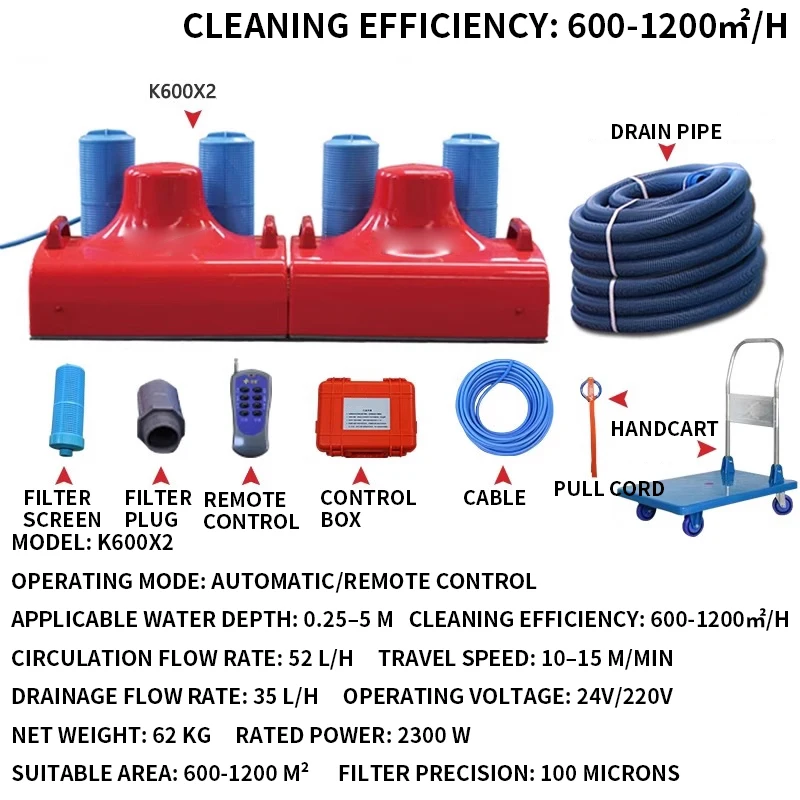 Pool Vacuum Cleaner Water Turtle High-Power Automatic Underwater Pool Vacuum Cleaner for Removing Leaves Outdoor(Customized)
