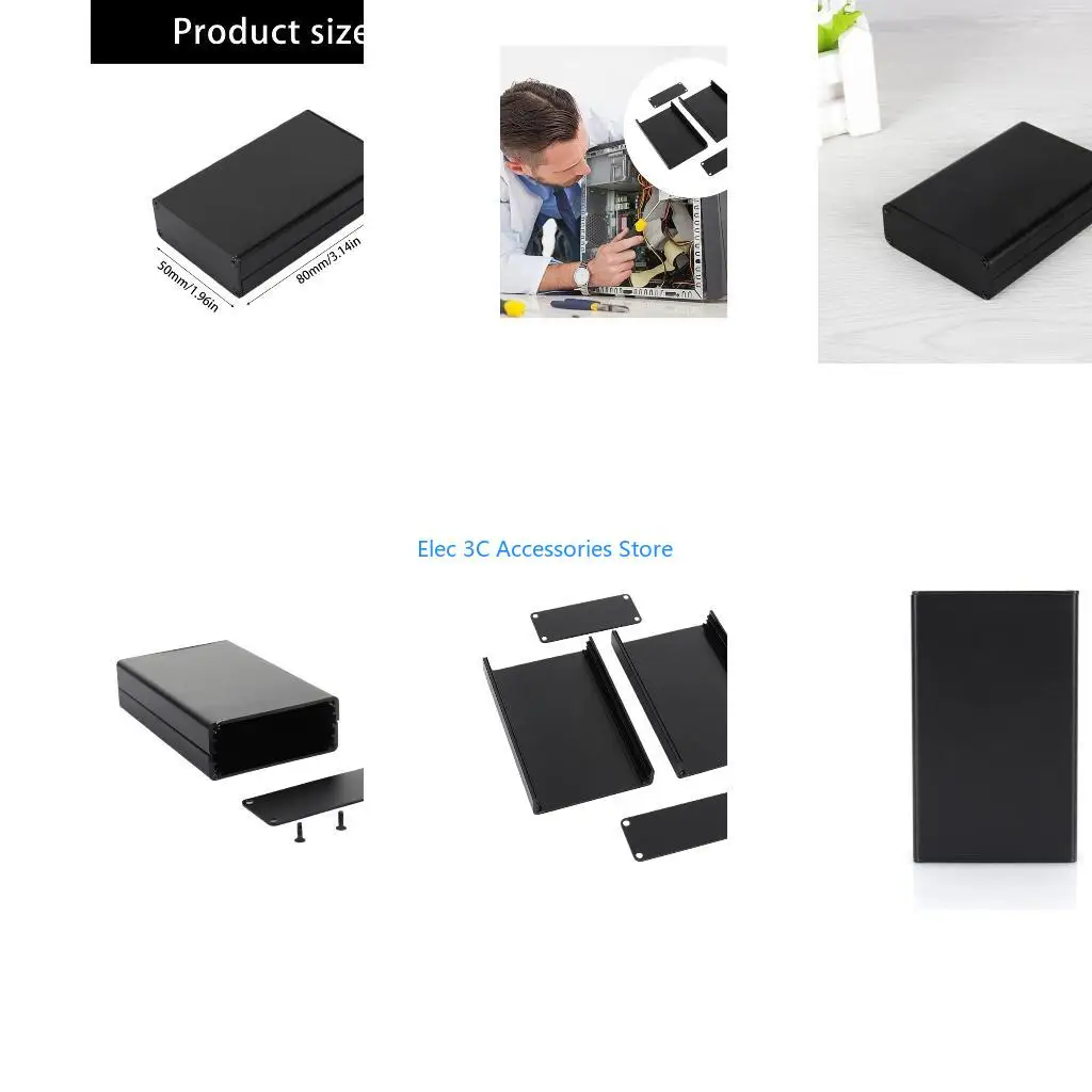 Y51A Electrical Project Case Strong Aluminum Container Box 80x50x20mm Excellent For Electrical Projects And Lab Tools