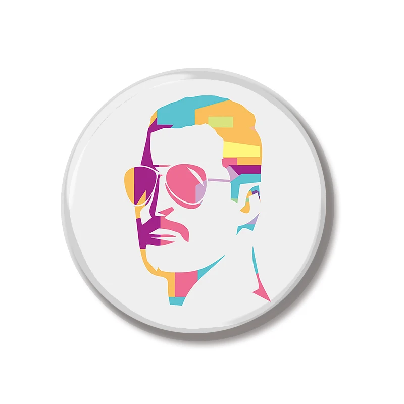 Freddie Mercury Pin Creative Cartoon Metal Badge Canvas Bag Backpack Clothes Decoration Brooch Accessories Gift