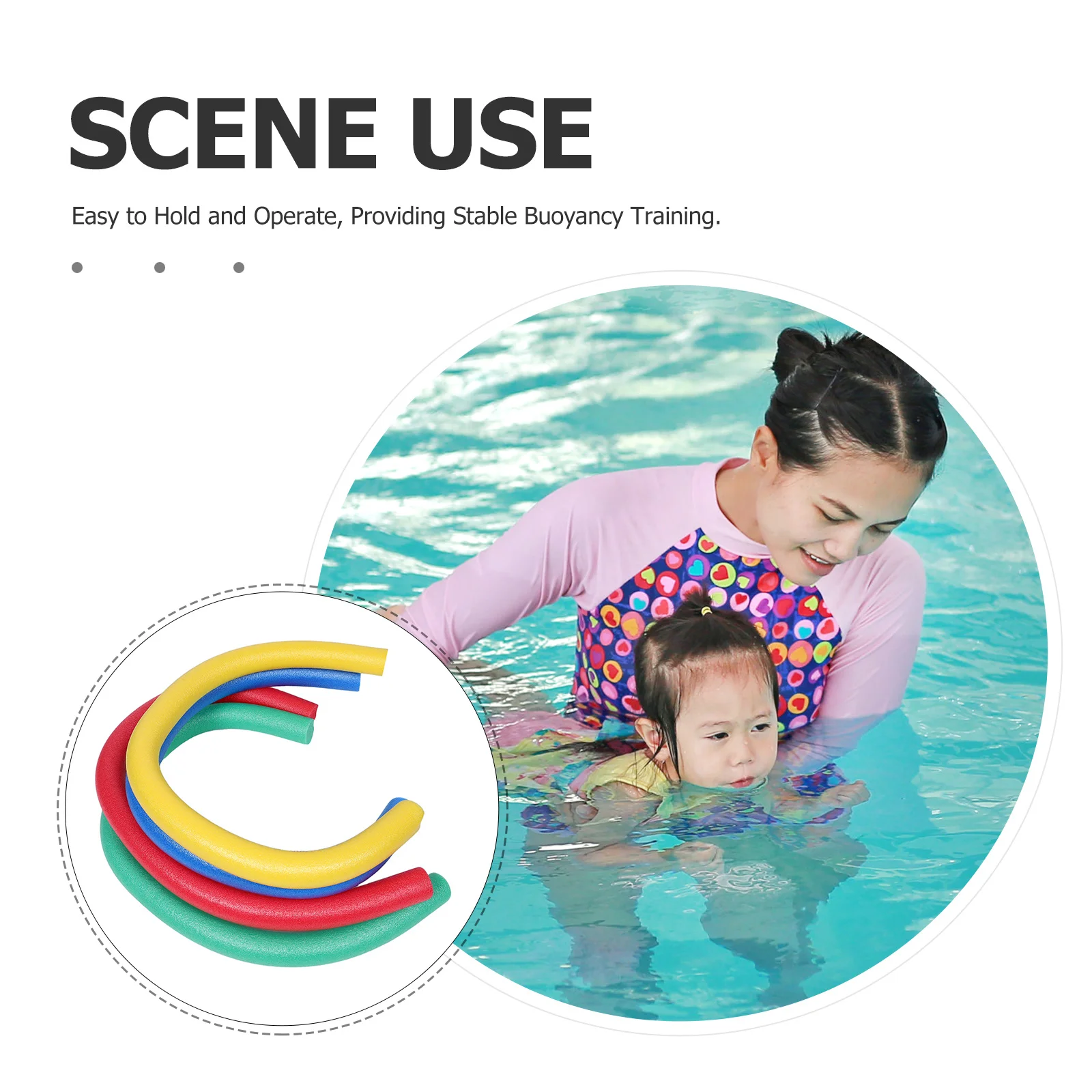 แท่งโฟมลอยน้ำ 4 ชิ้น ขนาดใหญ่ นุ่ม สำหรับเด็กและผู้ใหญ่ พื้นผิวกันลื่น แห้งเร็ว สีสันสดใส สำหรับเล่นน้ำในสระ