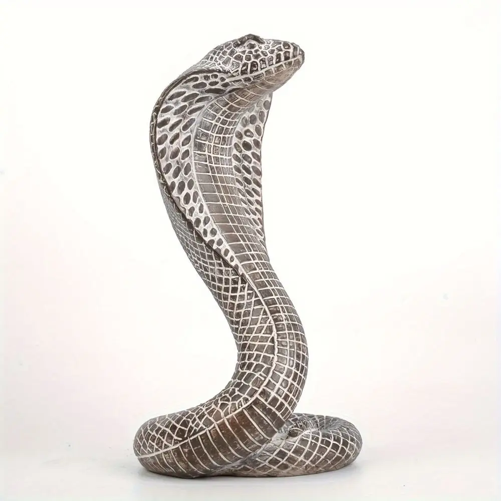 

Lifelike 3D Cobra Model Snake Scales Simulated Cobra Figure Ornament Home Decor Animal Simulation Model Car Decoration