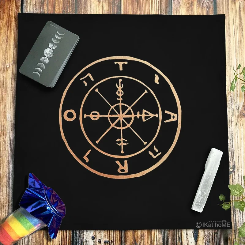 Spiritual Runes Board Game Tarot Tabcloth Velvet Altar Cloth Oracle Card Pad Divination Prophecy Prediction Witchcraft Astrology