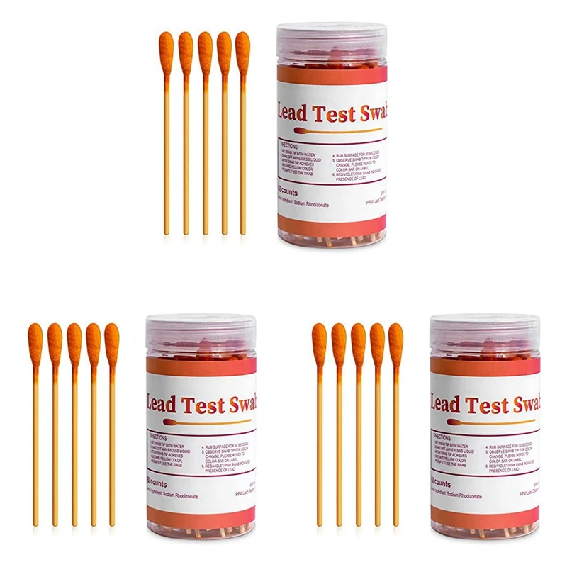 Hot 3X Lead Paint Test Swabs Kit: 60 Pcs Lead Test Kit Swabs, Home Lead Test Kit, Lead Check Swabs, Lead Testing