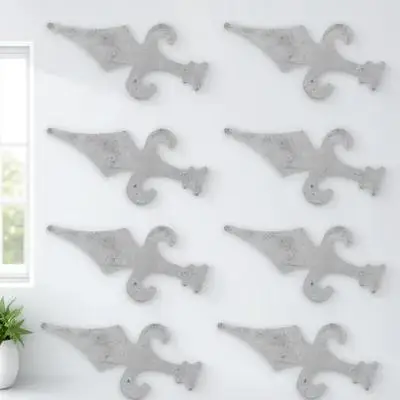 

10pcs Iron Fence Top Decoration Heads Galvanized Fence Toppers Metal Post Finials Garden Gate Decorations