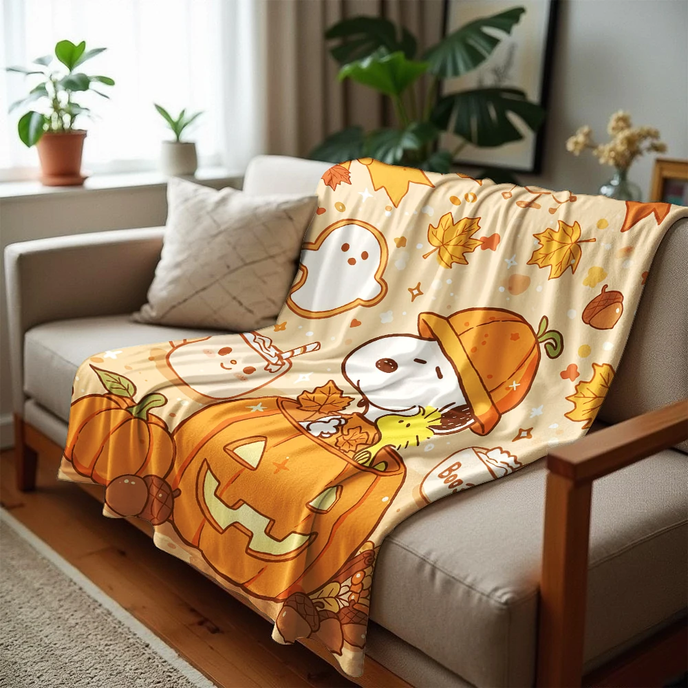Halloween 2026 New Cute Snoopy Ultra Soft Sherpa Fleece Blanket Fluffy Warm Halloween Cozy Throw for Sofa Couch Gift All season