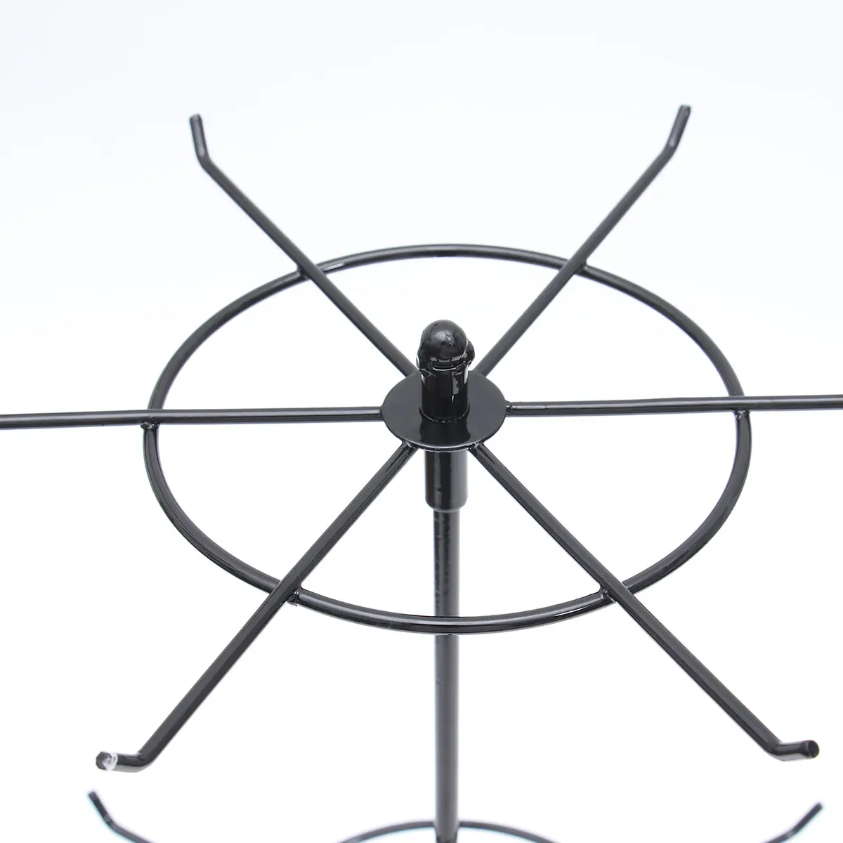 

Black Two Tiers Metal Jewelry Stands Earring Necklace Bracelet Display Holder Construction