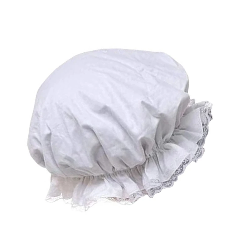 Maid Hat White Classical Lace for Game Challenge, Themed Parties and Photography Maid Outfit Granny Hat Props