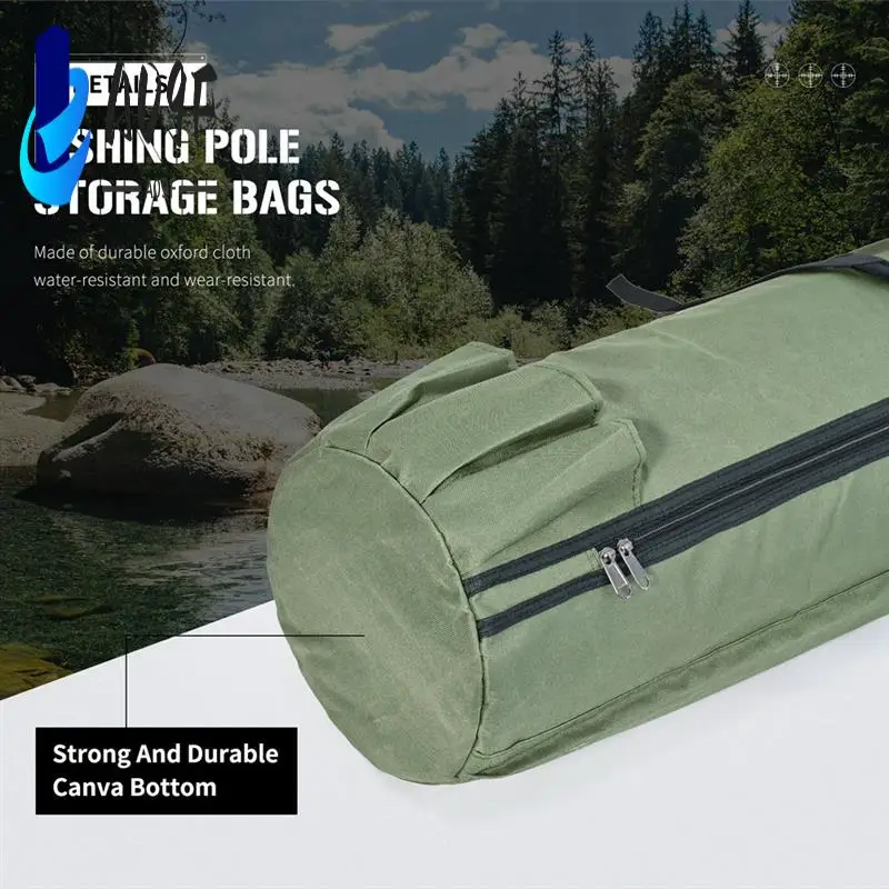 

A09F-LEO 5 Fishing Rods Bag Shoulder Carrying Fishing Rod Holder Bag Tackle Storage Bag Outdoor Carp Fishing Accessories