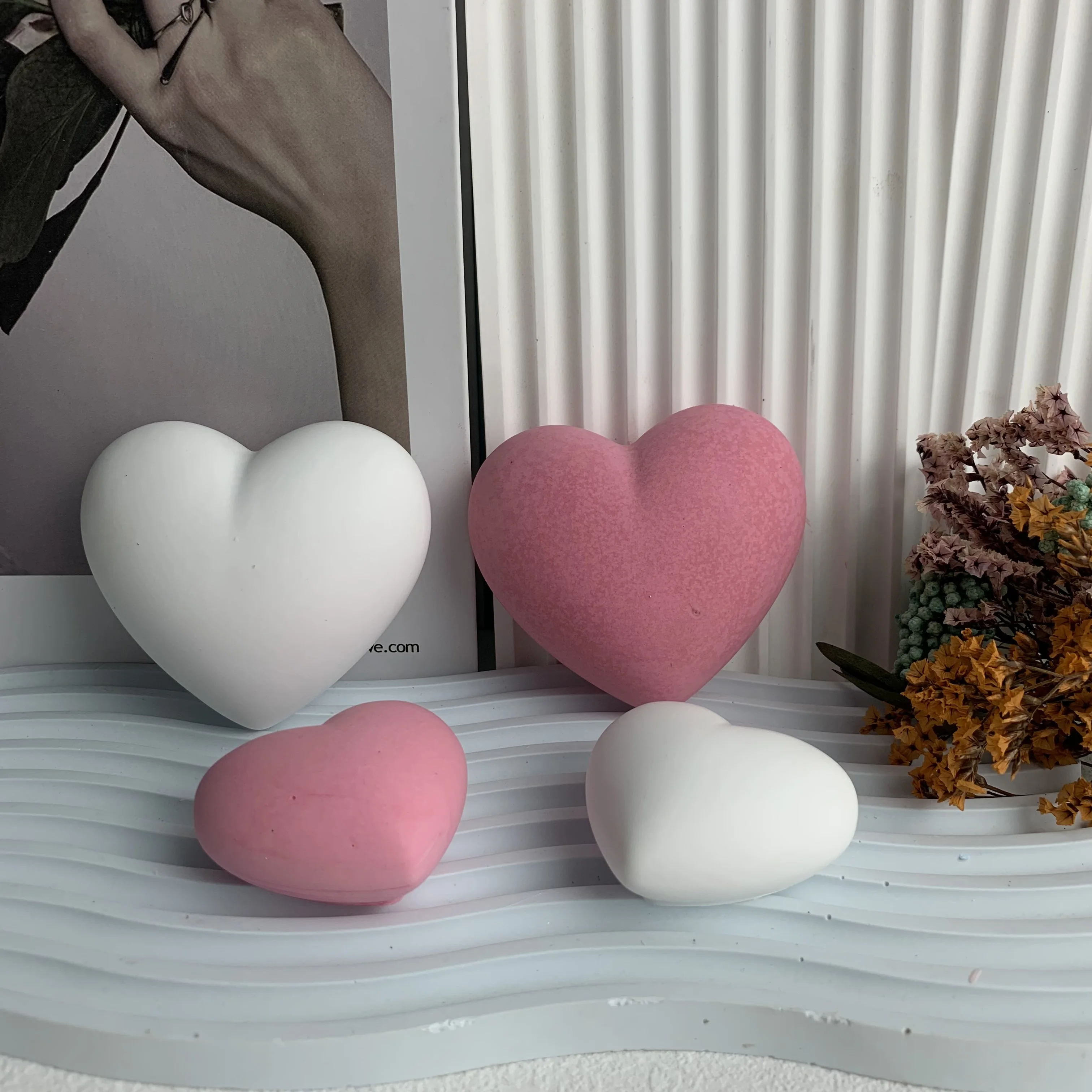 3D Love Heart stampo in Silicone fai da te fatto a mano a forma di cuore candela sapone gesso torta strumento di cottura al cioccolato regalo di san