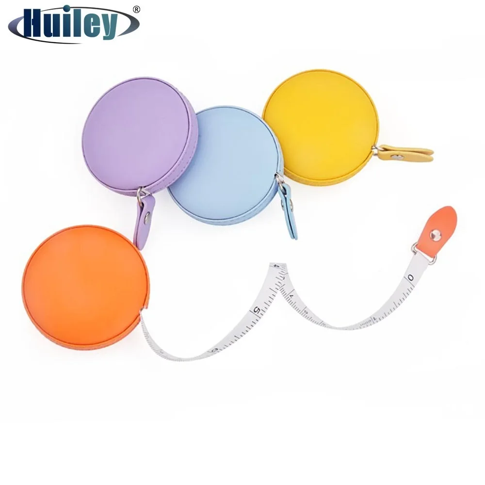 Retractable PU Color Tape Measure 150 cm 60 inch Useful Sewing Ruler Meter Clear Scale PVC Body Measuring Band Tape Gift Girl