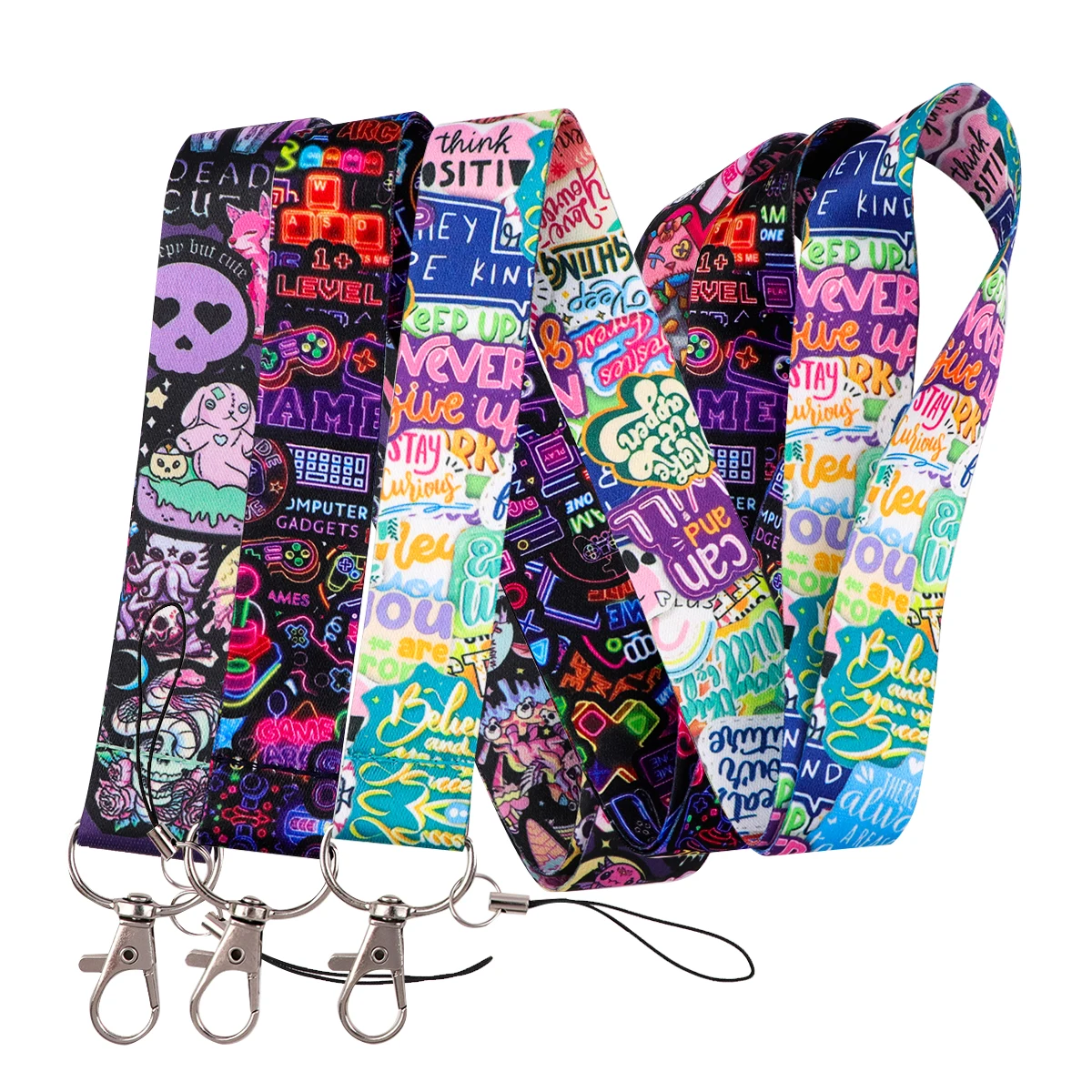 

3pcs/set Stickers Rope Strap Keychain Lanyard For Cars Motorcycles Keys Anti-Lost Hang Rope Fashion Accessories Gifts for Friend