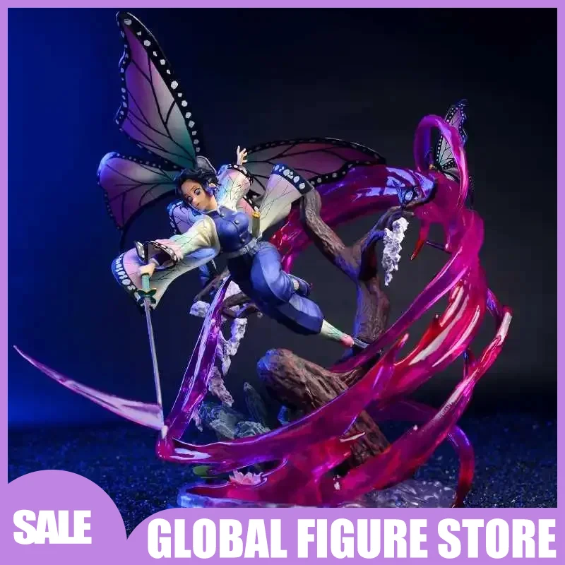 

33cm Kimetsu No Yaiba Kochou Shinobu Anime PVC Figure Cute Collectible Statue Desktop Decoration Model Gift for Fans