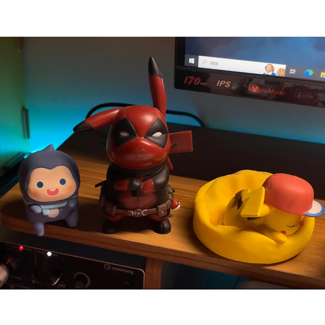 12 سنتيمتر Kawaii بيكاتشو كوس ديدبول شخصية أنيمي نسخة q دي أنيمي أنيمي دي دي ديبوجوس أنيمادوس فيجو دي ألعاب دي ماريا ديكوراك