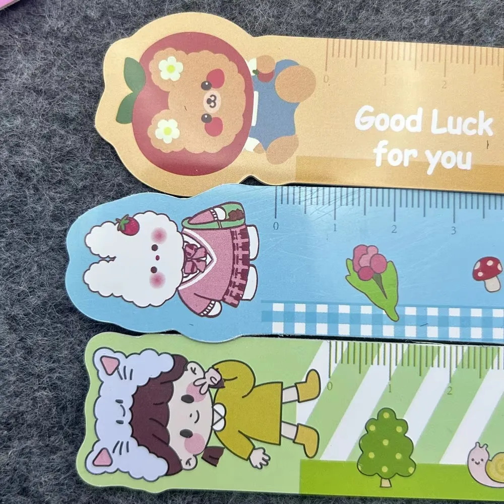 20 шт., мультяшная линейка, детские прямые линейки, канцелярские принадлежности, школьные милые канцелярские принадлежности, школьные инструменты для рисования