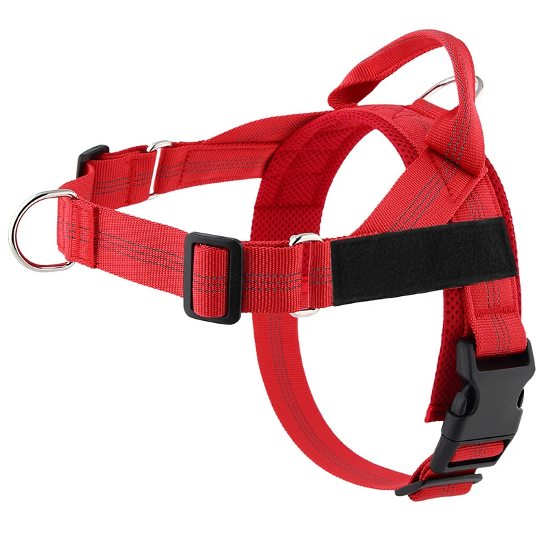 Coleira Peitoral Personalizada e Refletiva Anti-Puxão para Cães de Pequeno e Médio Porte, Lavável, Resistente a Explosões e Confortável._voghion.com