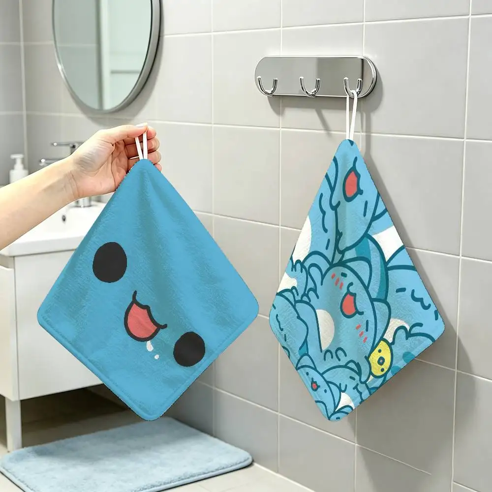 Cartoon B-Bugcat Capoo   Anime Polyester Hanging Kitchen Hand Towel Durable Wear Resistant  Versatile Use Throughout Home