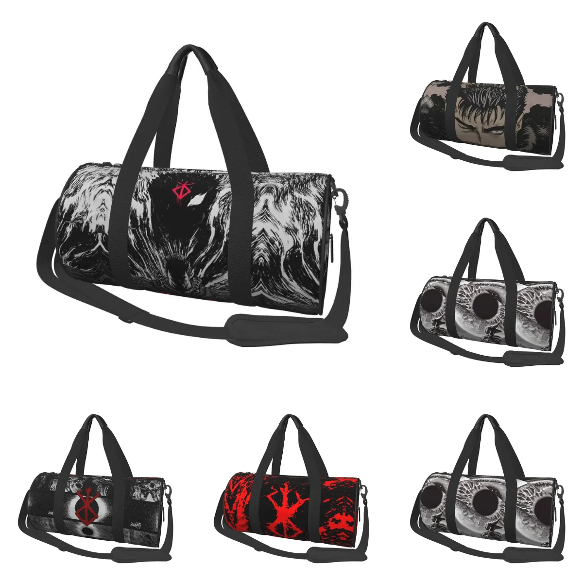 Japanese Anime Bereserk Travel Bag Swimming Sports Bags Large Vintage Gym Bag Male Female Printed Outdoor Fitness Bag