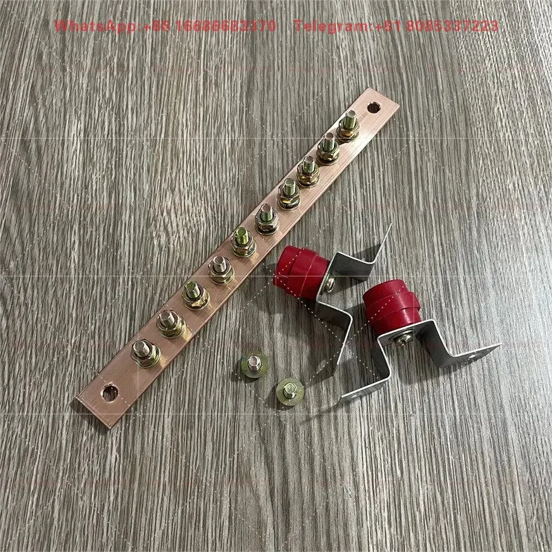 330300 10 Holes Copper Ground Bus Bar Equipotential Terminal Copper Row Earthing Connection Hardware Fitting