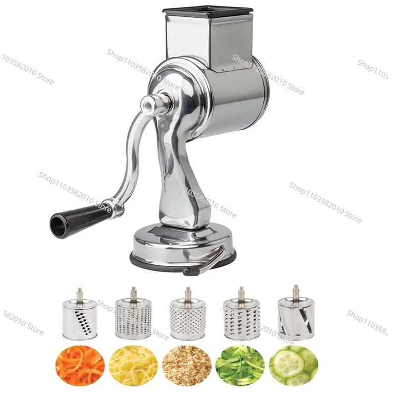 Vegetable Mill Grater With 5 Drums Vegetable Cutter Slicer Shredder Graters Potato Carrot Shredder