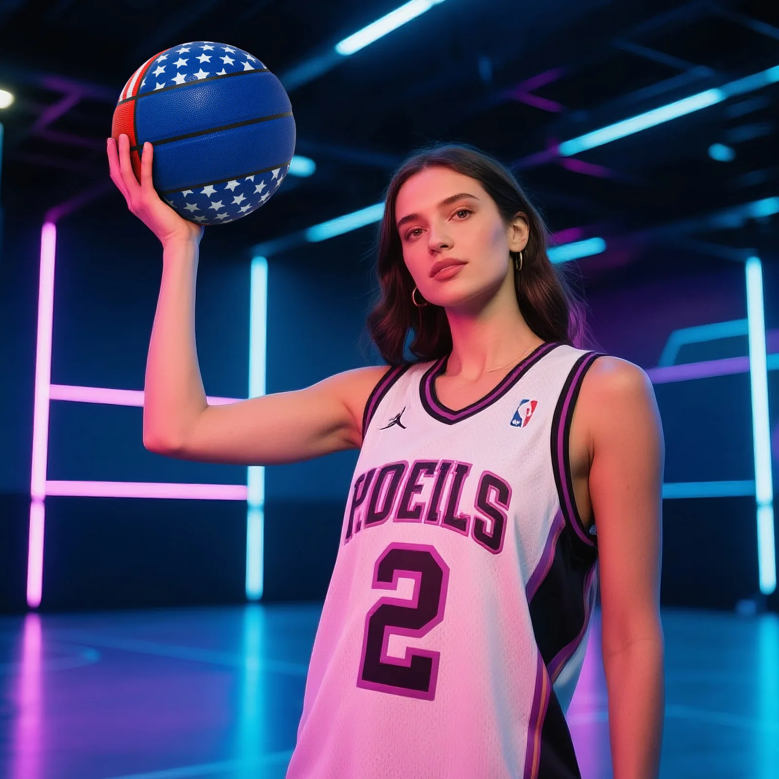 Bola Basket PU Kuangmi Size 7 - สไตล์อเมริกัน รู้สึกหนังคุณภาพสูง ด้ามจับดีเยี่ยมสําหรับการฝึกในร่ม/กลางแจ้ง KMBB623AA