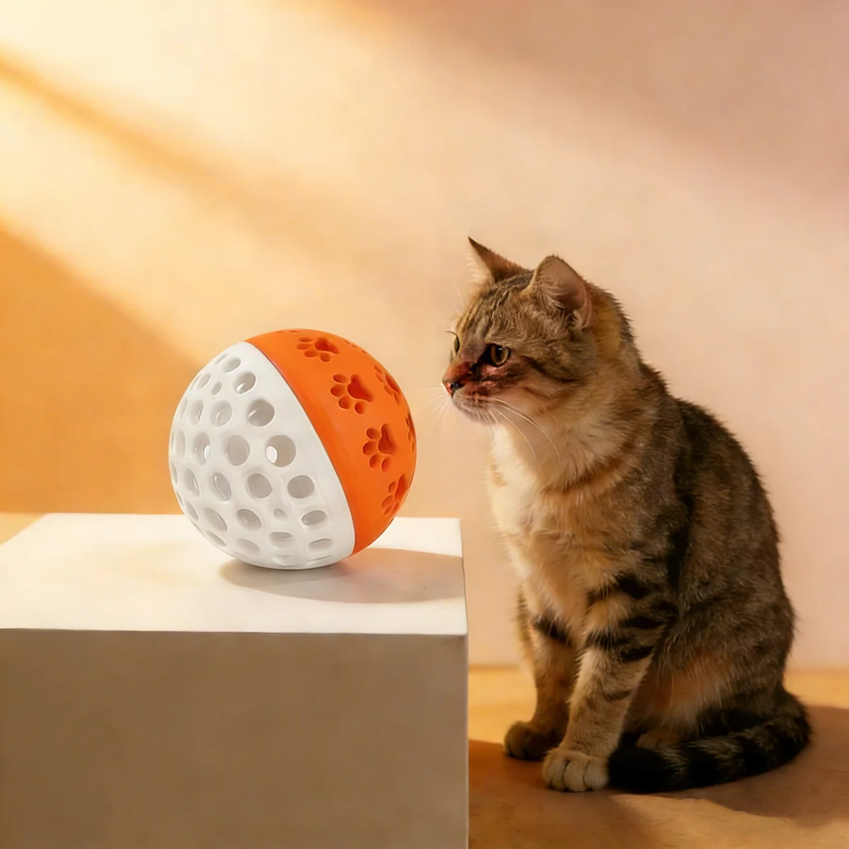 Twist-Open Toy Ball for Cats and Dogs, Two-Color Design Adds More Personality, Enhances the Bond between Pet and Owner, a Favorite among Pet Lovers, Made of Pla Eco-Friendly Material, Available in Multiple Colors and Sizes, 1-Piece Pack