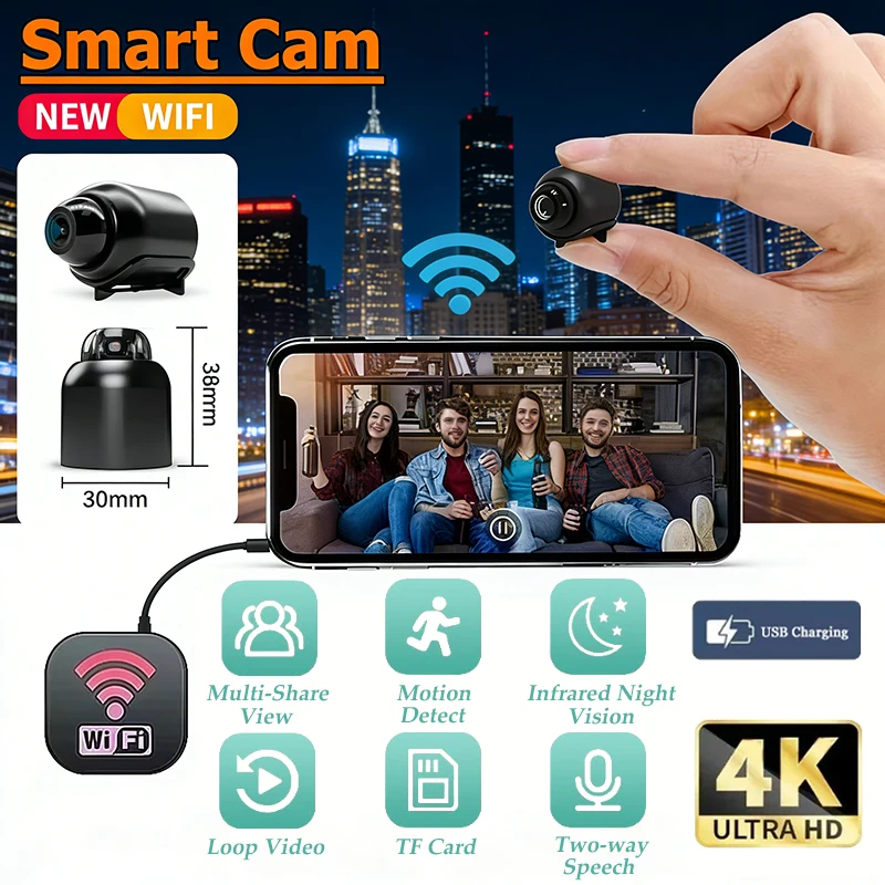 Mini Camera Wireless 1080P Surveillance Security Video HD Camera Night Vision Motion Detect Camcorder Cam Monitor Smart Home New