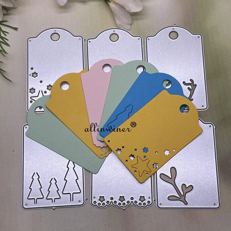 

Various Christmas tags Metal Cutting Dies Stencils For DIY Scrapbooking Decorative Embossing Handcraft Die Cutting Template