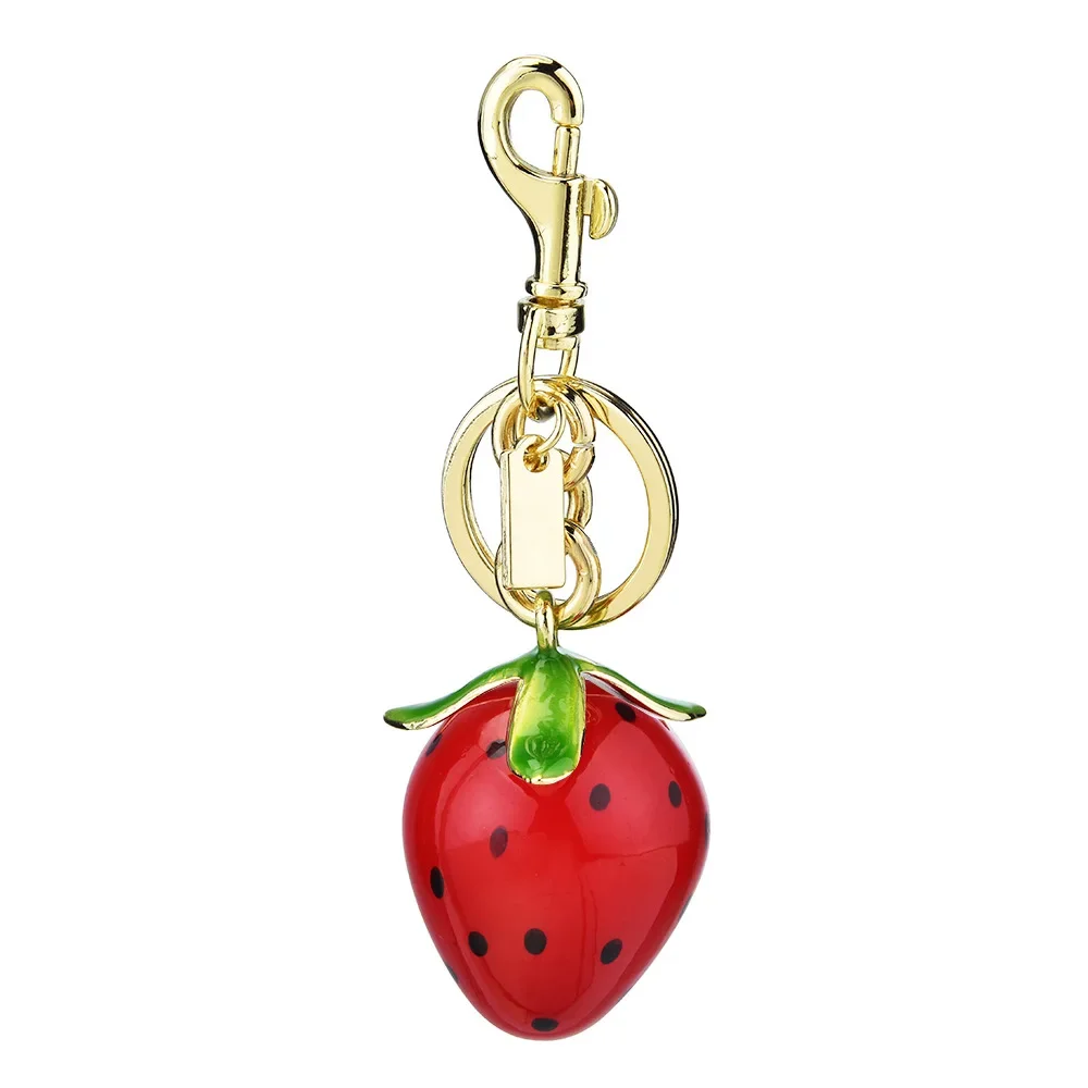 2025 과일, 딸기, 아보카도, 귀여운 만화 레진 키체인 가방 걸이, 학생 키체인, 자동차 키 걸이 액세서리