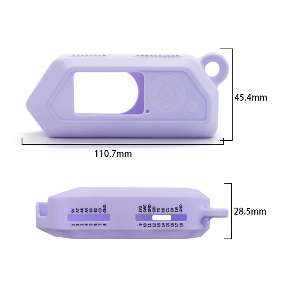 Capa de silicone anti-arranhões capa protetora à prova de choque portátil capa de viagem com mosquetão para dispositivo flipper zero