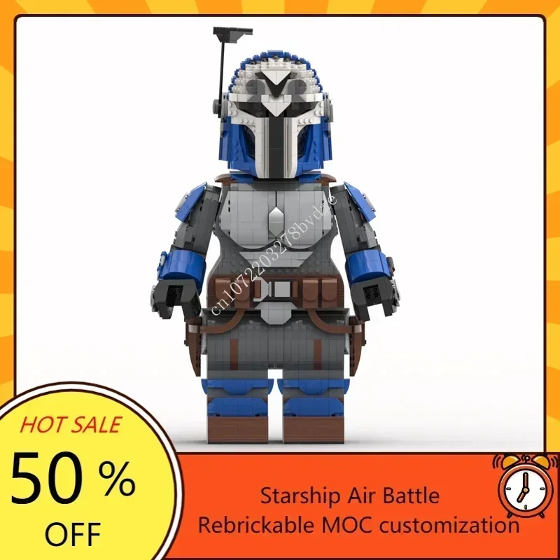 MOC Space Battle Series Bo Katan Kryze megafigure Model Custom Puzzle Technology   DIY Creative Assembly Toys Kids Gifts