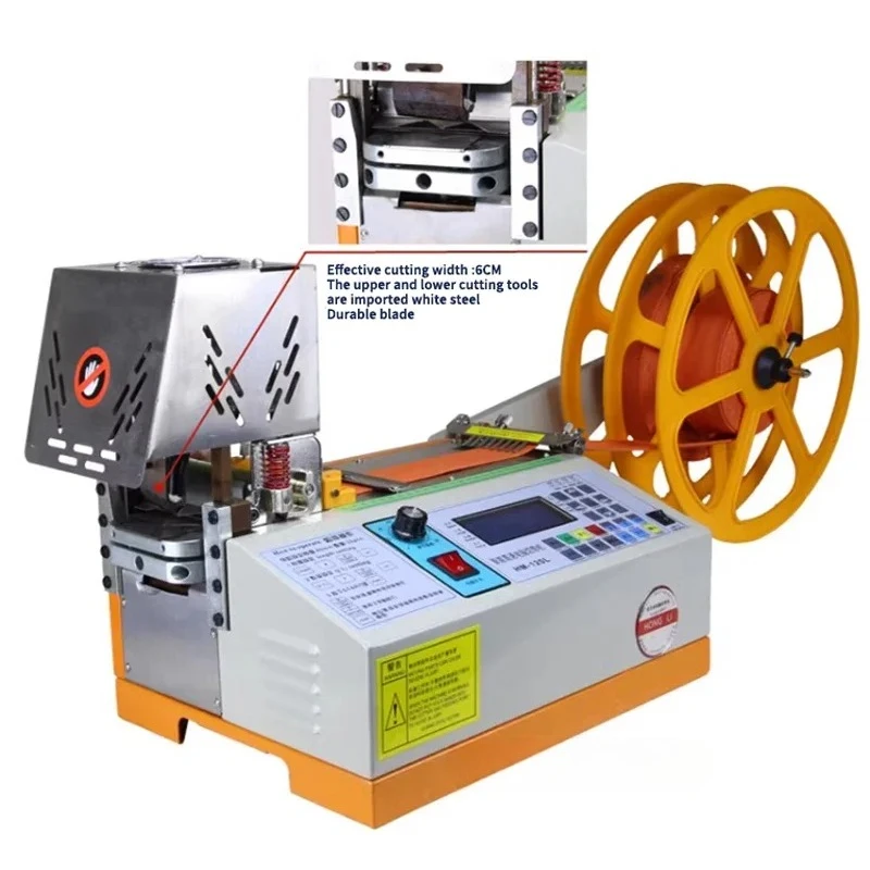 2026Automatic Computerized Rope Cutting Machine Cold and Hot Zipper Cutting Ribbon Cutting Webbing Machine Elastic Band LCD Scre
