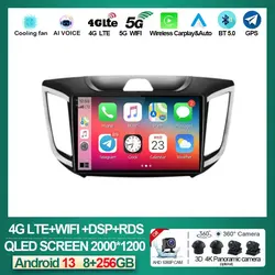 Android 13 Auto Car Radio for Hyundai Creta IX25 2015 2016 2017 2018 2019 Multimedia Video Player Navigation GPS 2din Head Unit