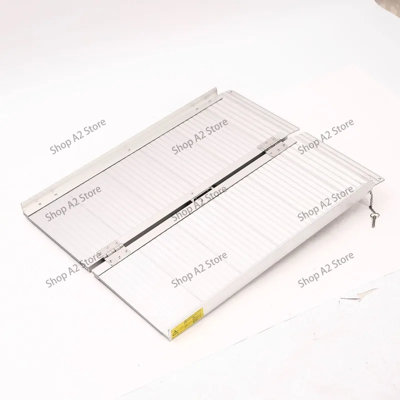 Suitable for aging renovation Barrier-free folding aluminum movable ramp plate ramp
