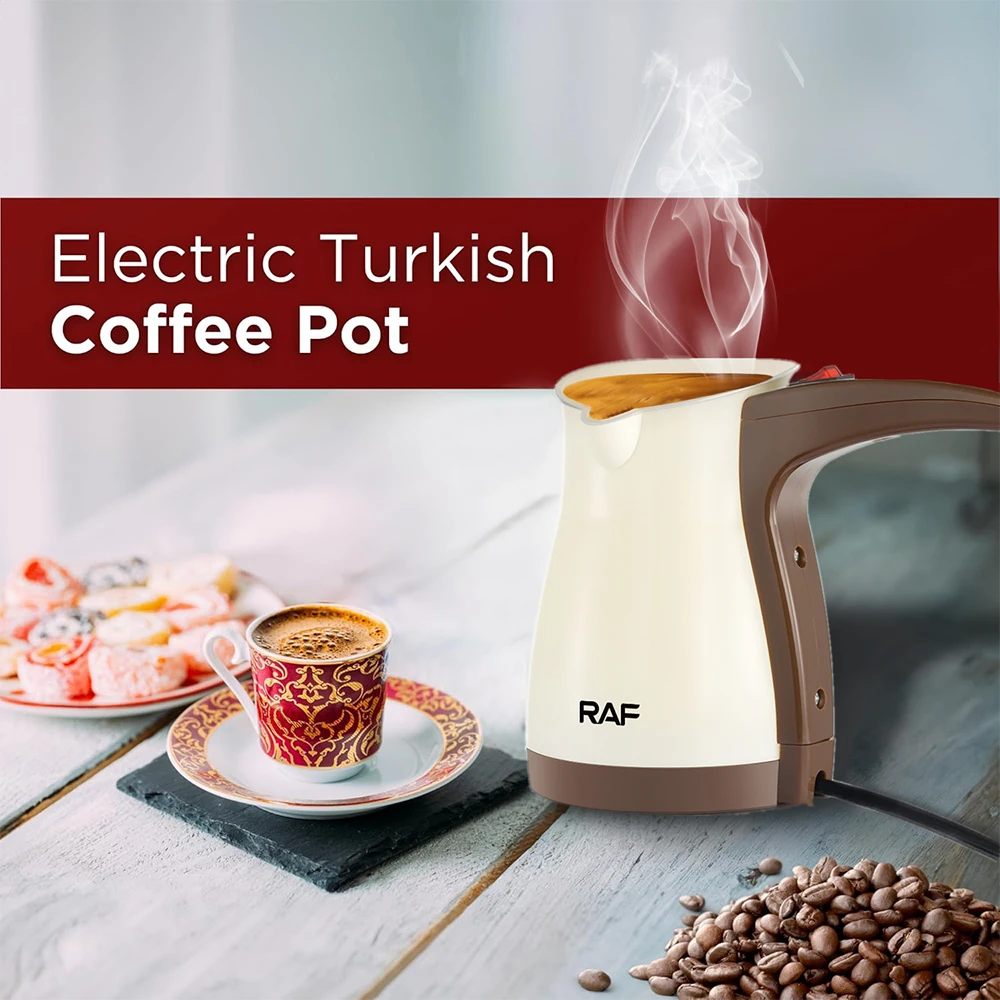 Turkey Coffee Maker 1000W Rapid Heating Electric Coffee Pot Italian Mocha Pot Greek Turkish Coffee Machine for Home Travel