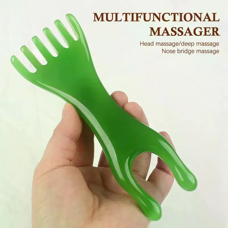 

Resin Massage Comb, Manual Head & Face Massager For Scalp Nose Ears Eyes, Lightweight Portable For Home Office Travel