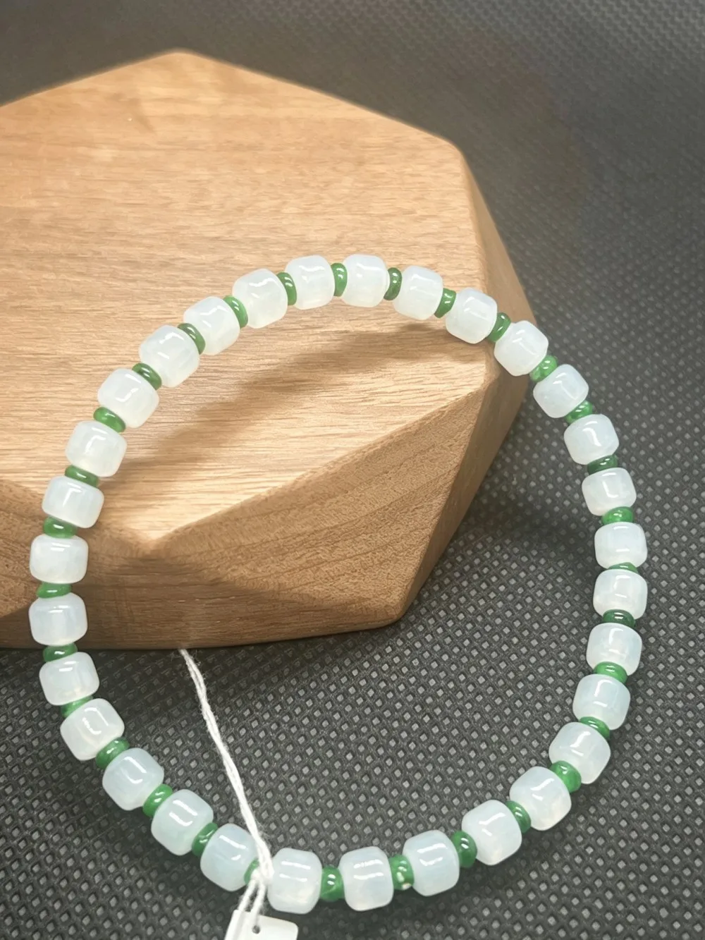 Natural A Myanmar Jade Green Double Color Abacus Bead Bracelet Jewelry Women's Bracelets Lucky Vintage Hand String Luxury Gifts