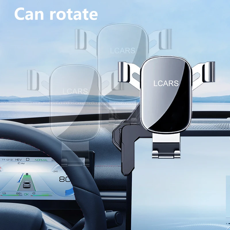 Auto-Bildschirm-Telefonhalter für Tesla Model 3/Y, universeller Mittelkonsolen-Navigationsständer, Einhandbedienung, Schwerkrafterkennung – Detail 2