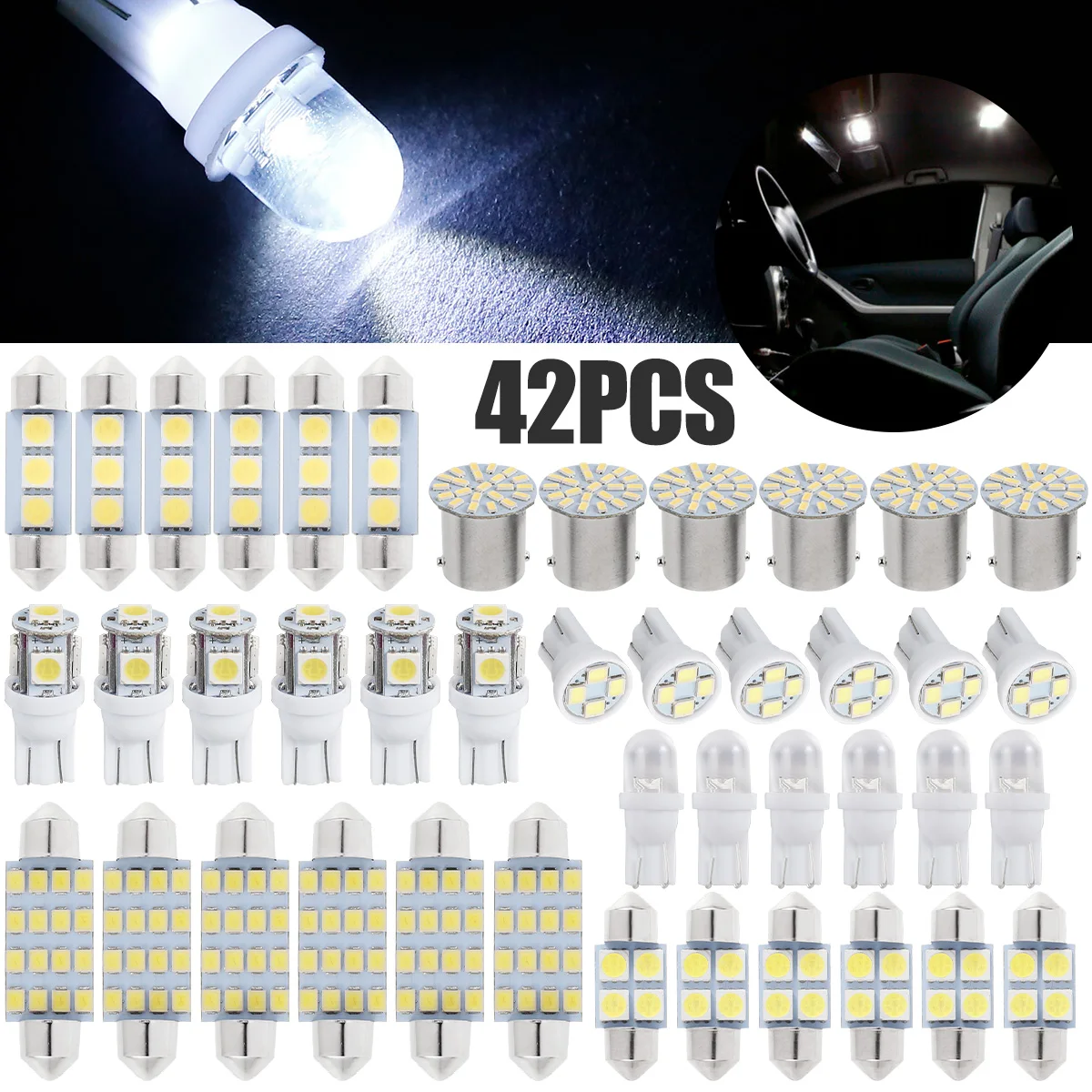 42PCS Xenon White I…