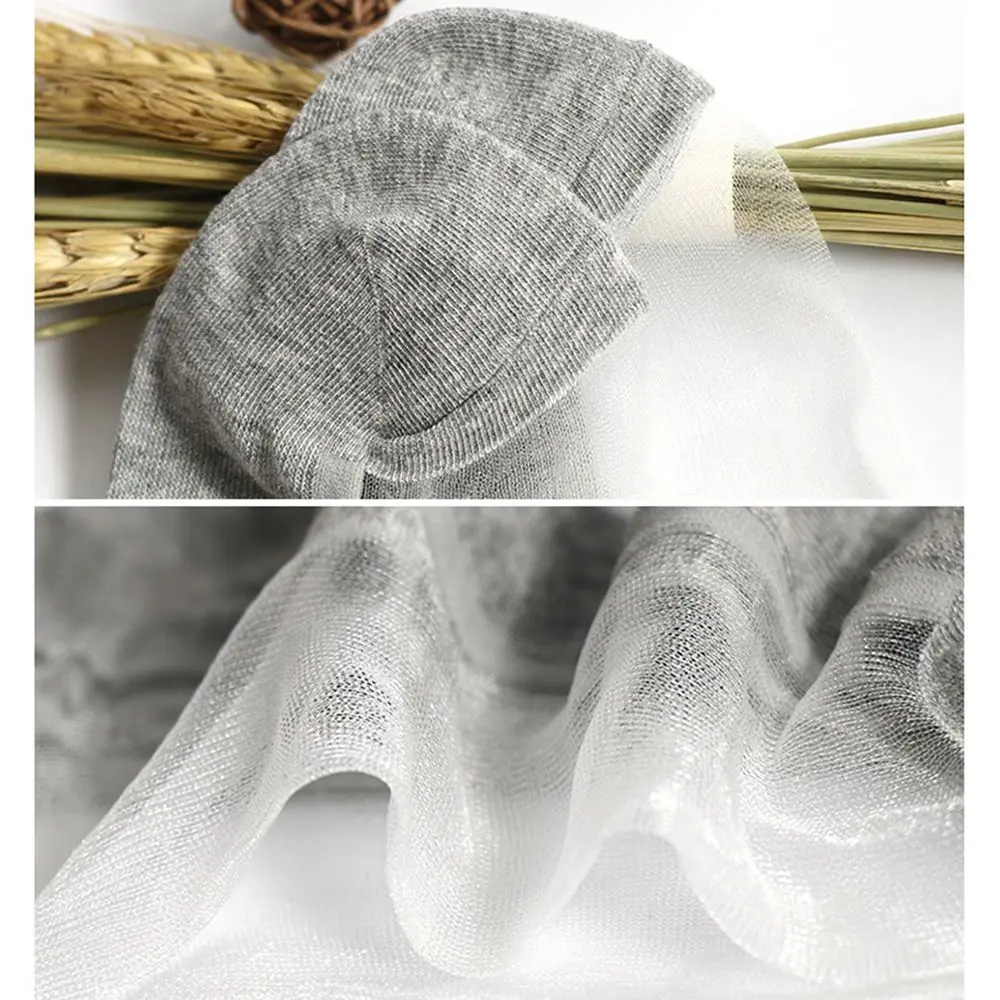 Kaos Kaki Pendek Pria Musim Panas Bahan Katun Sutra Kaca Transparan Anti Selip, Kaos Kaki Pendek Tak Terlihat