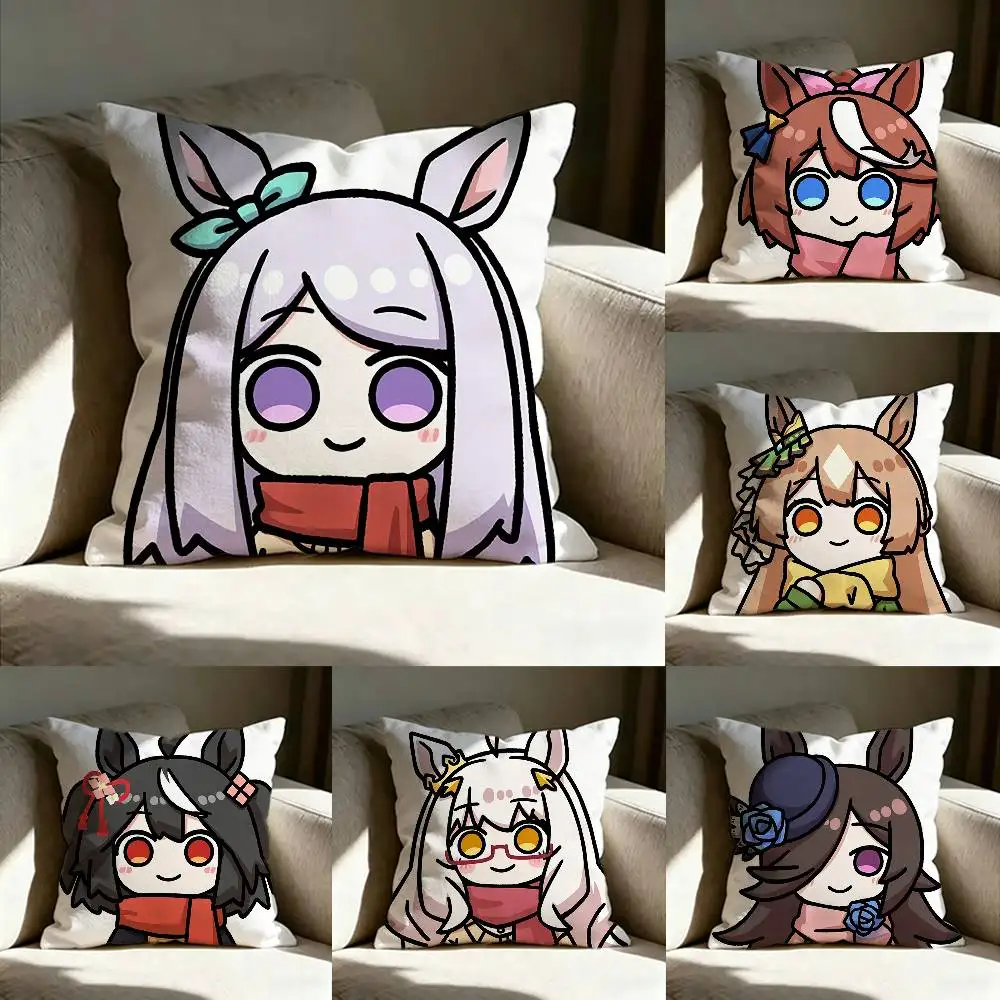 

U-UmaMusume Pillow Case Living Room Sofa Cushion Cover Suitable For Home Bedroom Room Decoration