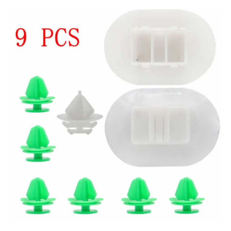 1610186180 9pcs/Set Clips Fixing Clips Car,Side Skirt,Fixing Clips Large Parts Plastic Round Head CarSide Skirt For Citroen Ds3